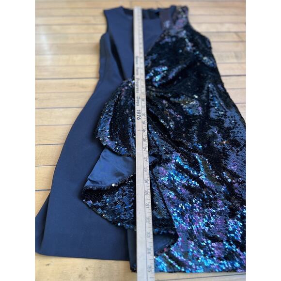 Parker Black Size S Sequin Sleeveless Mesh Cocktail Prom Dress NWT - Picture 8 of 15